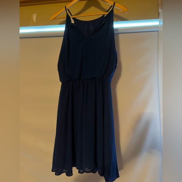Navy Blue Casual Dress - Picture 2 of 4